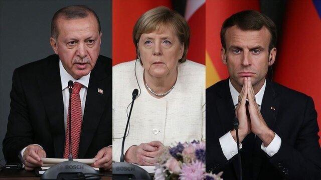 نشست اردوغان، مرکل و مکرون هم ویدئو کنفرانسی شد